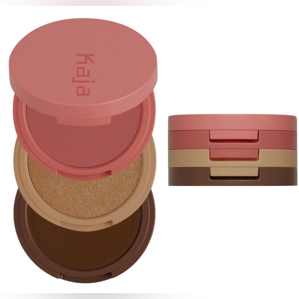 Kaja Face Bento Cream Bronzer, Powder Blush &
Highlighter Sculpting Trio